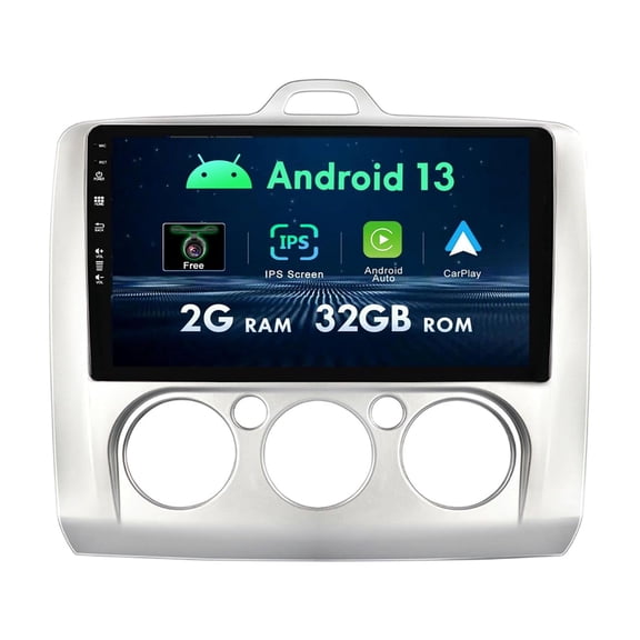 9inch 2 Din Android Car Radio Suitable for Ford focus 2 3 Mk2 Mk3 2006-2011 - [2G+32G] - [Built-in Carplay+GPS Navi ] - Free Camera SWC 4G WiFi DAB Head Unit