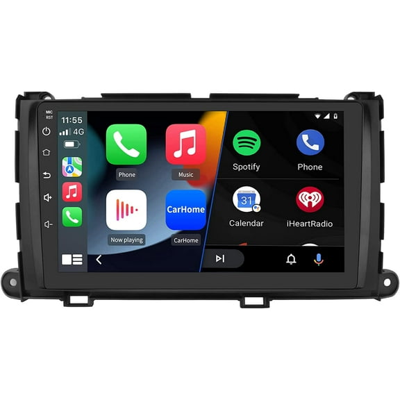 9inch  32G Car Radio Stereo for Toyota Sienna 2011-2014  Android 12 with Wireless CarPlay Andriod Auto with SWC WiFi GPS Navigation DSP Bluetooth FM
