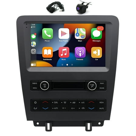 9inch 5G WiFi Car Stereo Radio for Ford Mustang 2010-2014, Upgrade Car Radio with Wireless Carplay &Android Auto, Mirror Link, Bluetooth, GPS Navigation DSP &SWC