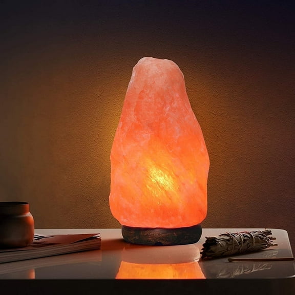 Apex Global Himalayan Salt Lamp, 9 in, Pink, Dimmable, E12, Decore for Bedrooms