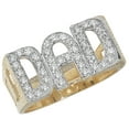thumbnail image 1 of 9k Gold Men Dad Ring with Cubic Zirconia/CZ, 1 of 1