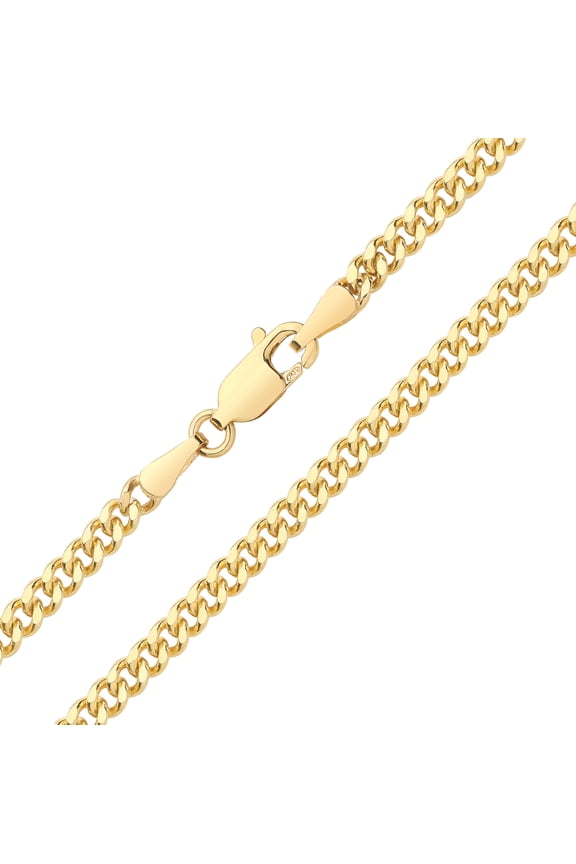 9k Gold Men/Women Curb Chain - 16 inch