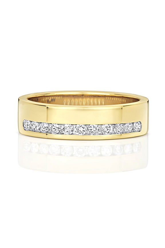 9k Gold Women Half Eternity Diamond Ring Brilliant Cut 0.25 Carat H - I1 I2