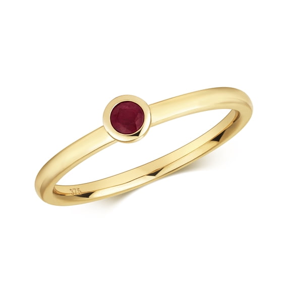 9k Gold Women Ring with Ruby
