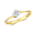thumbnail image 1 of 9k Gold Women Solitaire Engagement Diamond Ring Brilliant Cut 0.35 Carat H - I1, 1 of 1
