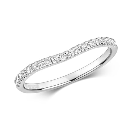 9k White Gold Women Diamond Ring Brilliant Cut 0.17 Carat