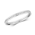 thumbnail image 1 of 9k White Gold Women Eternity Diamond Ring Brilliant Cut 0.27 Carat H - I1 I2, 1 of 1