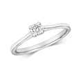 thumbnail image 1 of 9k White Gold Women Solitaire Engagement Diamond Ring Brilliant Cut 0.15 Carat H - I1, 1 of 1