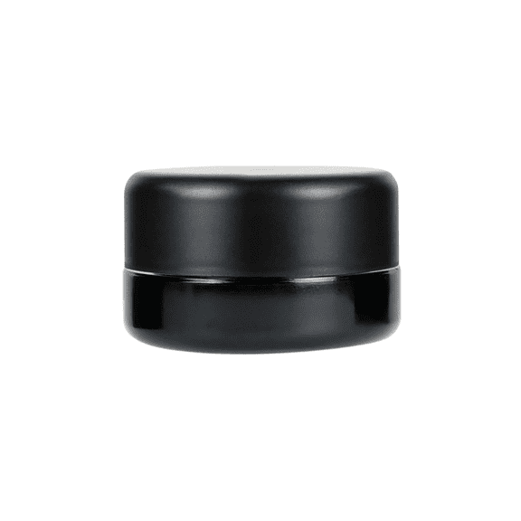 9ml  Child Resistant Black Glass Jar With Black Cap - 2 Gram - 320 Count
