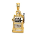 thumbnail image 1 of 9mm 14k Two-tone Gold 3-d Slot Machine Moveable Handle Charm Pendant Necklace for Women, 1 of 2
