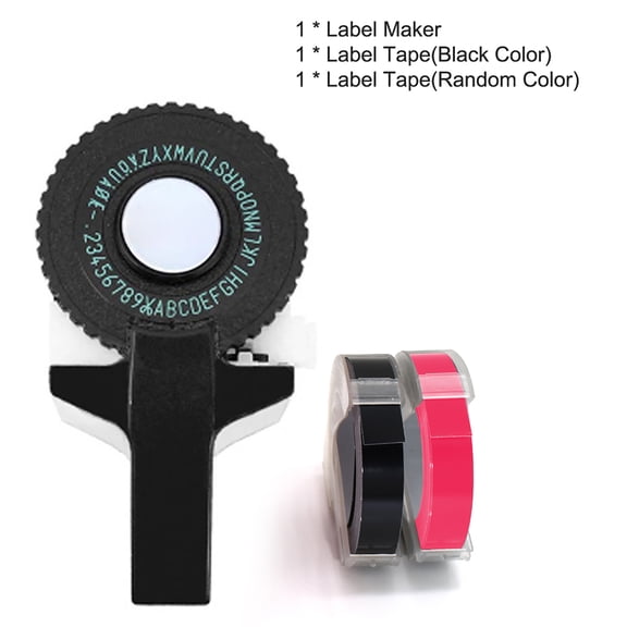 9mm 3D label Tape Mini Portable 3D Embossing Label Maker Typewriter with 9mm Label Tapes