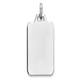 thumbnail image 1 of 9mm 925 Sterling Silver Rhod Plate Eng. Rect. Polish Front Satin Back Disc Charm Pendant Necklace for Women, 1 of 2