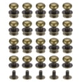 thumbnail image 1 of 9mm Ball Head Stud Rivets Screw Back, 50Pack Round Head Button Nipple Rivet, Bronze Tone, 1 of 6
