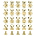 thumbnail image 1 of 9mm Ball Head Stud Rivets Screw Back, 50Pack Round Head Button Nipple Rivet, Light Golden, 1 of 6