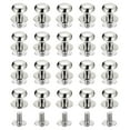 thumbnail image 1 of 9mm Ball Head Stud Rivets Screw Back, 50Pack Round Head Button Nipple Rivet, Silver Tone, 1 of 6