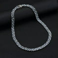 thumbnail image 1 of 9mm Cuban Link Chain Necklace for Mens Womens Blue Curb Hip Hop Bracelet 7-24", 1 of 2