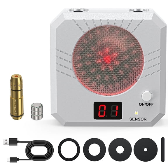 9mm Dry Fire Laser Training System  All-in-one solution  5 training difficulty levels  Rechargeable design  Features sound and flash feedback  Multiple mounting options  For shooting practice