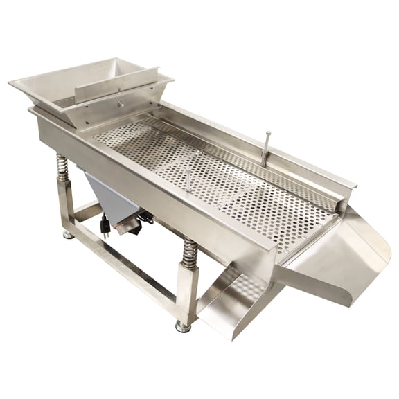 9mm Electric Linear Vibrating Sifter Screen Straight Vibrating Sieve Screen Shaker 110V Round Hole Screen Double Motor