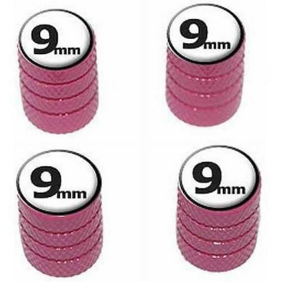 9mm Gun Weapon Bullet Tire Rim Wheel Aluminum Valve Stem Caps, Multiple Colors