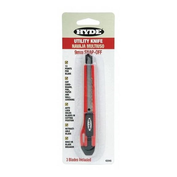 Hyde Utility Knife, Retractable Utility 42045