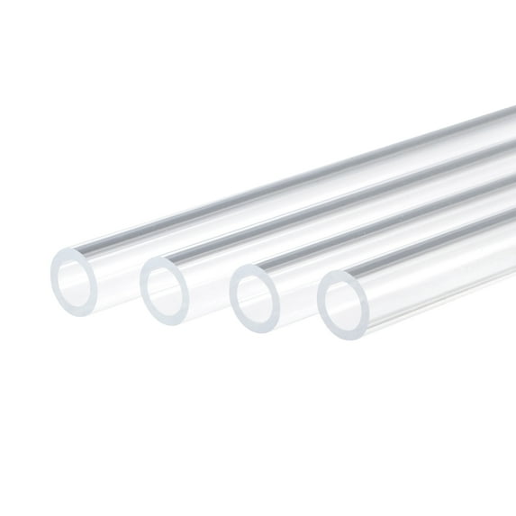 9mm ID 12mm OD 500mm Clear Acrylic Pipe Rigid Round Tube for Lighting, Models, Plumbing, Crafts 4 Pack