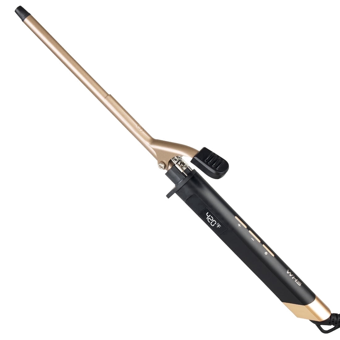 WHS 3/8 Inch Curling Iron, 9mm Thin Tourmaline Ceramic Wand for Short Hair, Small Barrel, Adjustable Heat, Dual Voltage