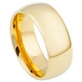 thumbnail image 1 of 9mm Tungsten Carbide Domed Gold-Plated Shiny Polished Wedding band Ring for Men and Ladies, 1 of 6