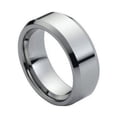 thumbnail image 1 of 9mm Tungsten Carbide high Polish beveled edge Wedding Band Ring For Men or Ladies, 1 of 3