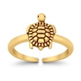 thumbnail image 1 of 9mm-TurtleToe Band Ring 925 Sterling Silver Thin Adjustable Stylish Rings for Women, 1 of 5
