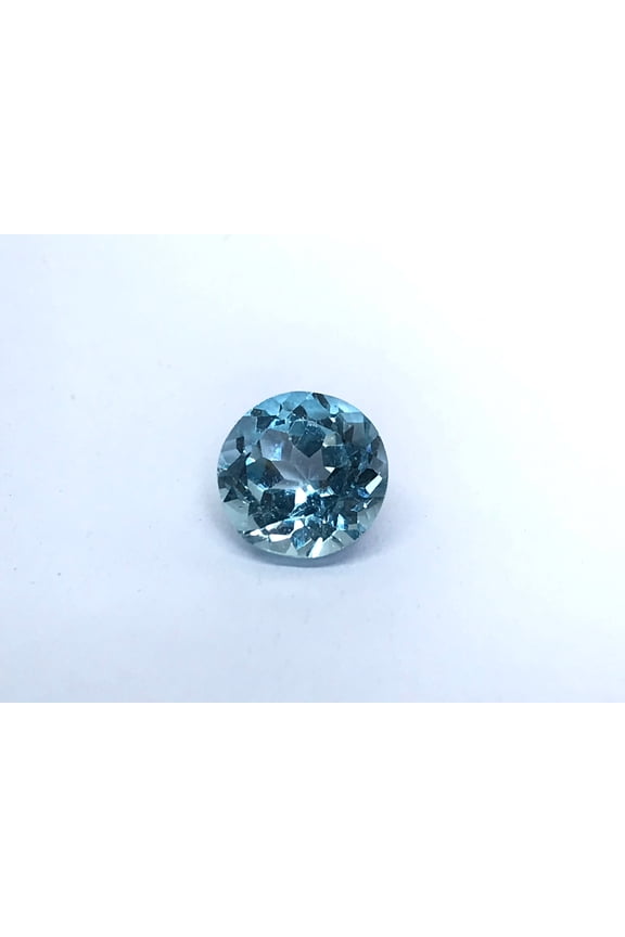 9mm round shape natural blue topaz loose gemstone November birthstones