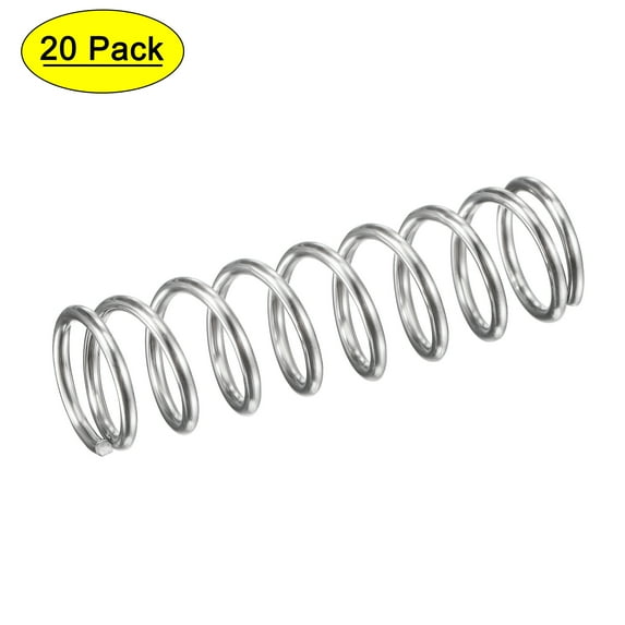 9mmx1mmx30mm 304 Stainless Steel Compression Spring 31.4N Load Capacity 20 pcs