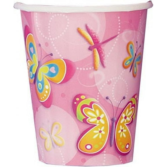 9oz Butterflies And Dragonflies Paper Cups
