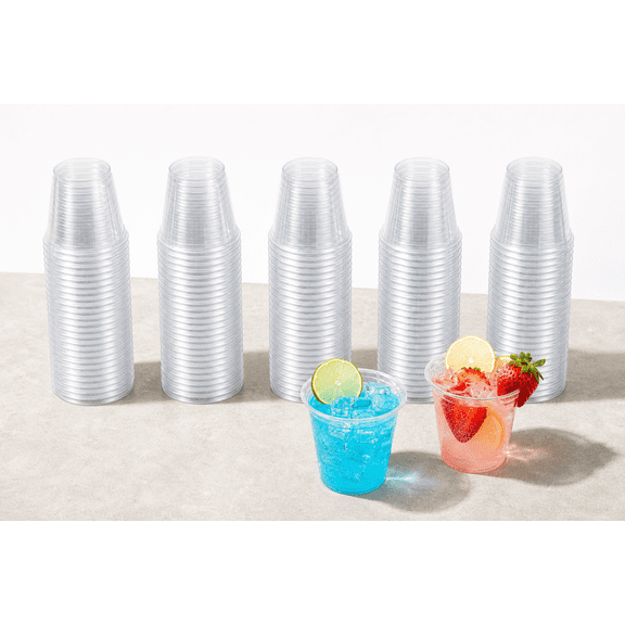 9oz Disposable Plastic Cups, 500 Pack