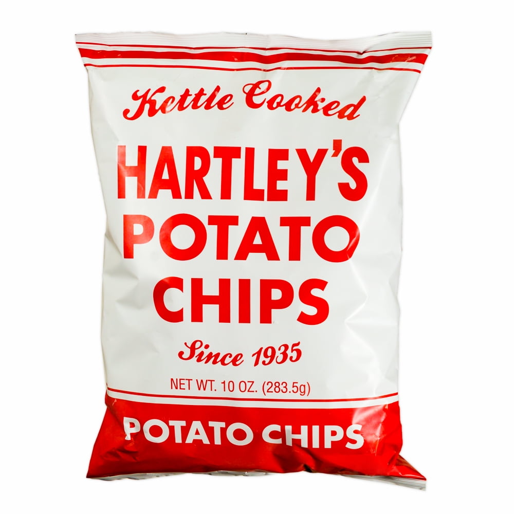 9oz. Hartley's Plain Potato Chips, Original Kettle Cooked Flavor, 0