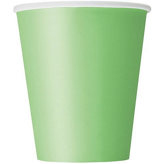 9oz Lime Green Paper Cups, 14ct