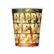 9oz New Year's Fireworks Paper Cups, 8ct