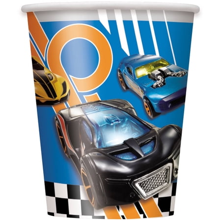 9oz Paper Hot Wheels Cups, 8ct