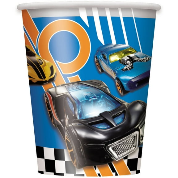 9oz Paper Hot Wheels Cups, 8ct