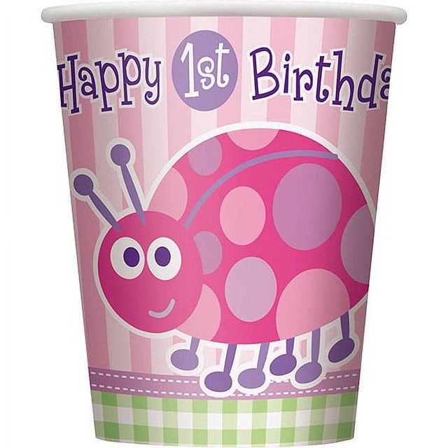9oz Paper Ladybug 1st Birthday Cups, 8ct - Walmart.com