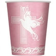 thumbnail image 1 of 9oz Paper Pink Dove Cross Religious Cups, 8ct, 1 of 1