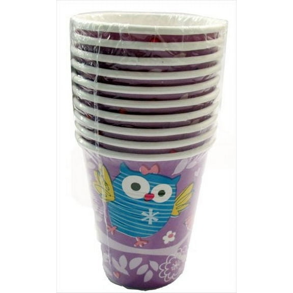 9oz Party Owl Paper Cups, 10ct