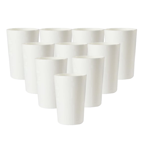 9oz Plastic Drink Cups,12pcs Blank Reusable Drink Tumblers,White Plastic Cups,HXRH Portable Drinking Tumblers for Party,Weddings,and Catering