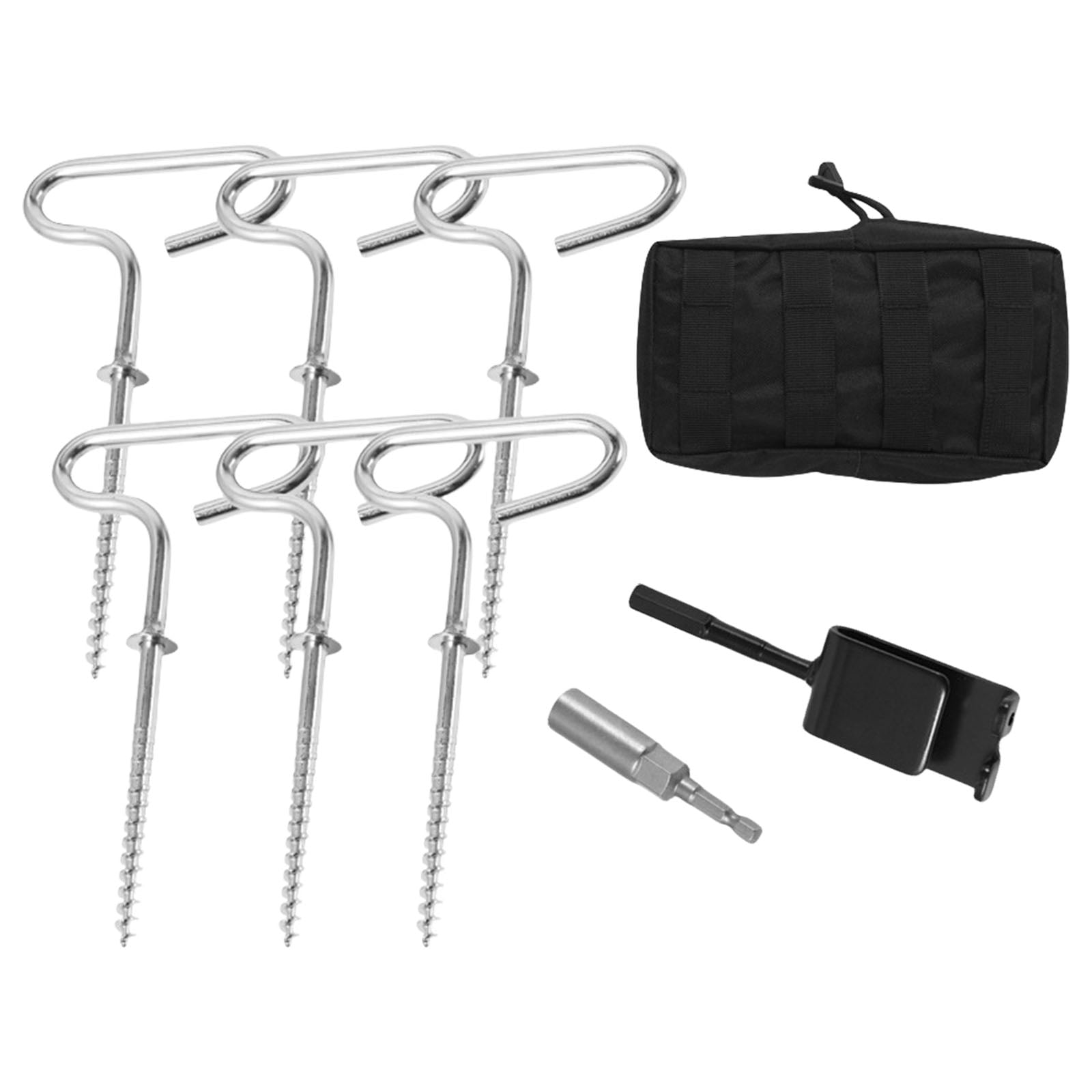 9pcs Metal Tent Pegs Tent Nails Tent Stakes Snow Pegs Outdoor Camping Pegs for Mountaineering and Fishing Trip