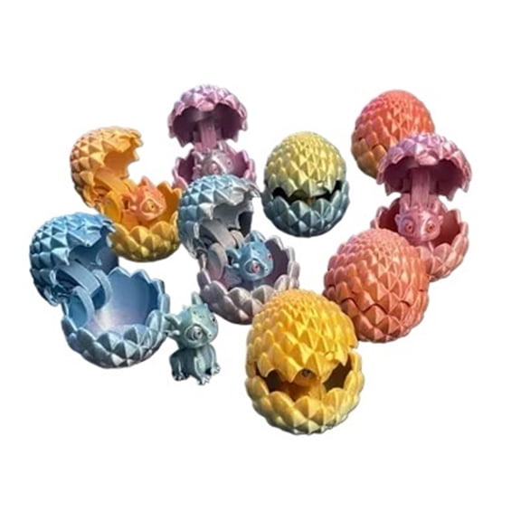 9pc Dragon Egg Fantasy Magic Collectible Decor Tabletop Decoration Figurine 3D Printed