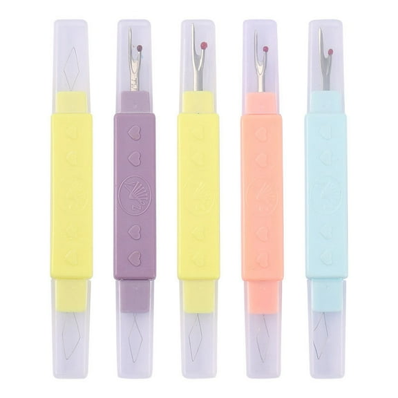 9pc Plastic Handle Steel Seam Rippers Sewing Tools Random Color 110x13mm