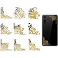 thumbnail image 1 of 9pcs 1.6x1.6 Inch Lily Border Metal Stickers Damask Border Self Adhesive Gold Stickers Flower Border Metal Gold Stickers for Scrapbooks DIY Resin Crafts Phone Decor Gold, 1 of 9