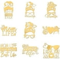 thumbnail image 1 of 9pcs 1.6x1.6 Inch Mother's Day Theme Stickers Momlife Stickers Self Adhesive Gold Metal Stickers Best Mama Metal Stickers for Scrapbooks DIY Crafts Phone Decoration, 1 of 9