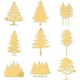 thumbnail image 1 of 9pcs 1.6x1.6 inch Golden Metal Stickers Pine Tree Metal Stickers Self Adhesive Stickers Forest Epoxy Stickers Tree Pyramid Sticker for DIY Scrapbooks Epoxy Resin Decoration, 1 of 7