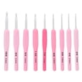 thumbnail image 1 of Greenadscape Sweater Crochet Hooks Pink Weaving Lace Crochets 9Pcs 5.4X0.6X0.3In, 1 of 10