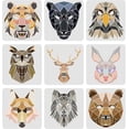 thumbnail image 1 of 9pcs Animals Head Stencils Template 11.8x11.8inch Plastic Geometric Lion Tiger Wolf Bear Painting Stencils Owl Deer Rabbit Fox Leopard Stencils for Wood, Floor, Wall and Tile, 1 of 9